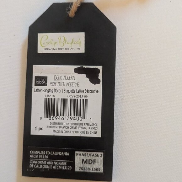 NWT Colorful Letter 'Z' Wooden Sign Michaels Rustic Autumn Home Wall Decor NEW - Picture 5 of 6